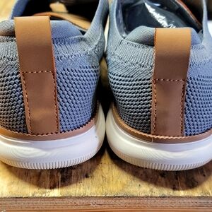 Men's Gray and Brown Knit Sneakers
